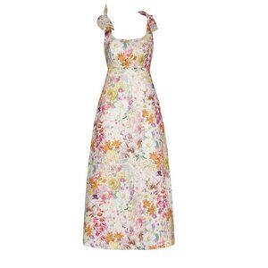 Zimmermann Harmony Tie Shoulder Midi Dress